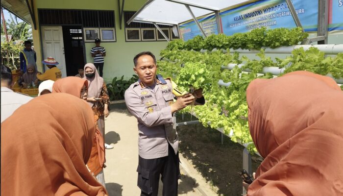 Dukung Ketahanan Pangan, Kapolresta Gorontalo Kota Kunjungi SMK Gotong Royong