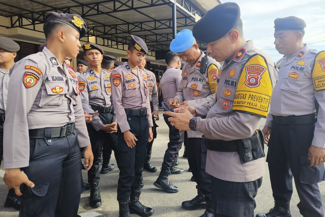 Propam Polresta Gorontalo Kota menggelar operasi Penegakan Ketertiban dan Disiplin (Gaktibplin)/Hibata.id