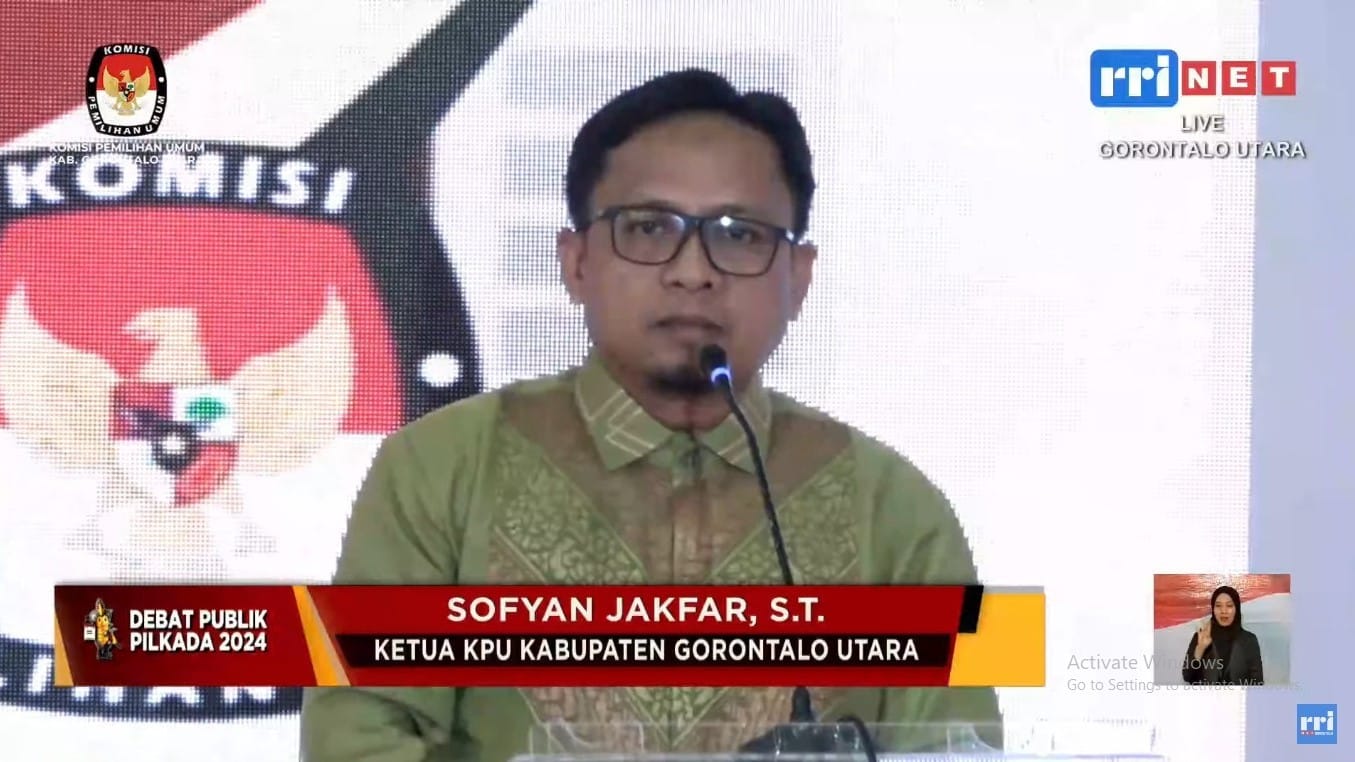 Ketua KPU Gorontalo Utara, Sofyan Jakfar. Senin (4-11). Foto: Dok istimewa/Hibata.id