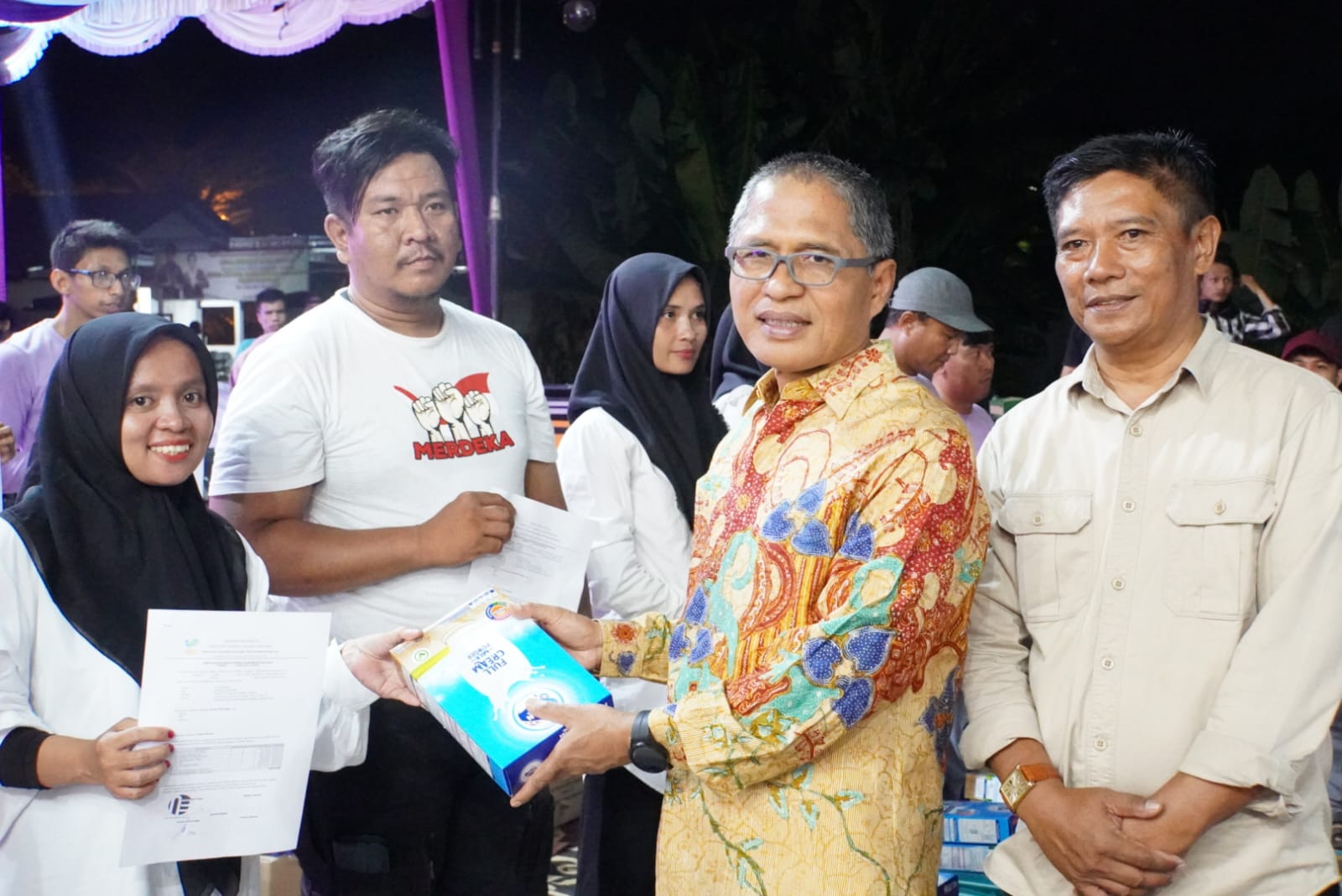 Pejabat (Pj) Wali Kota Gorontalo, Ismail Madjid saat menghadiri peluncuran program Pusat Jajanan Warga Disabilitas (Pujarasa). (Foto: Humas Pemkot Gorontalo)