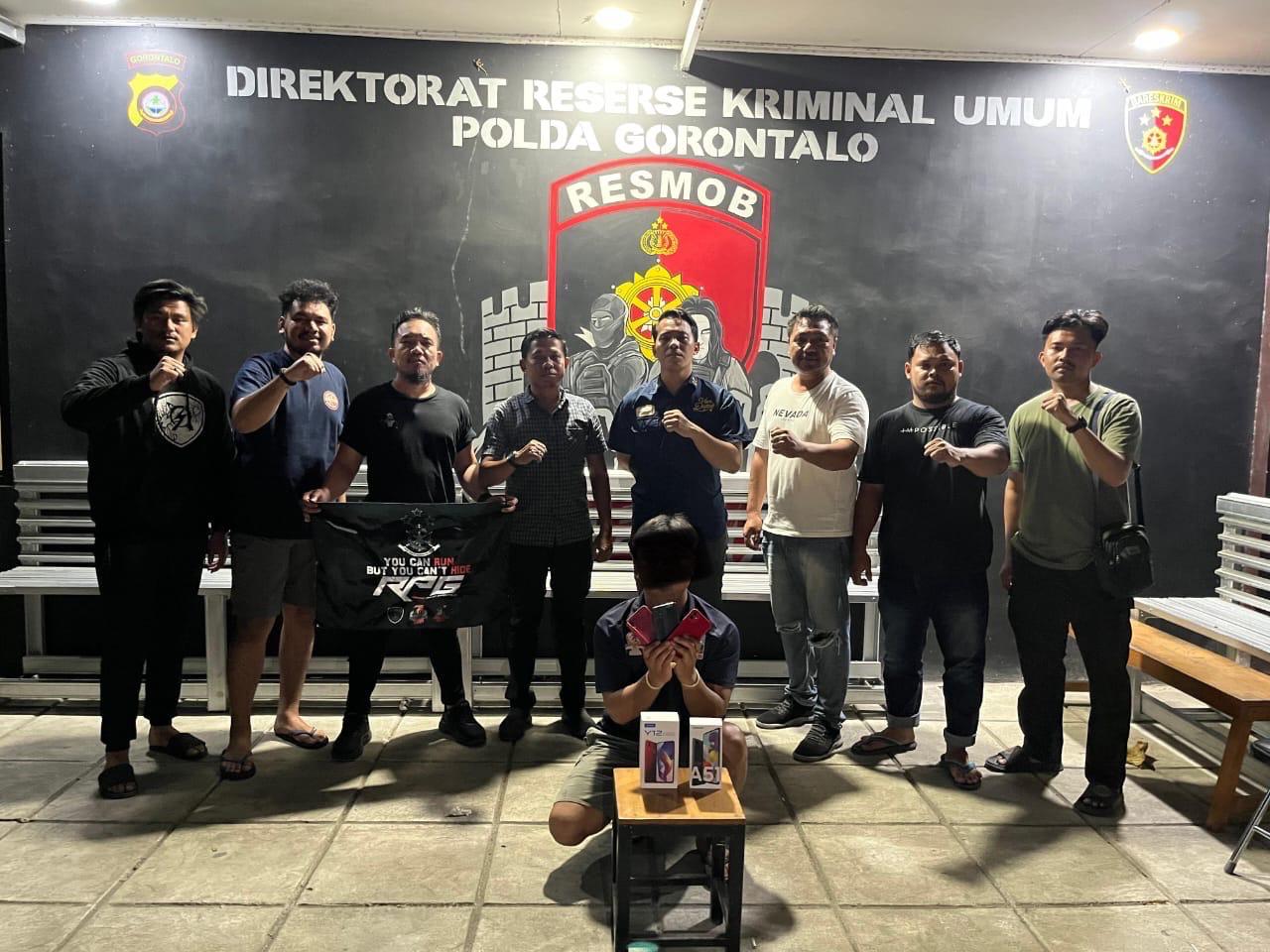 Tim Resmob Otanaha Polda Gorontalo berhasil mengamankan seorang pria berinisial AA (21), terduga pelaku pencurian yang meresahkan masyarakat/Hibata.id