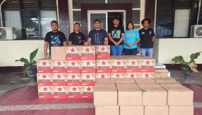 Jelang Nataru, Polresta Gorontalo Kota Amankan Ratusan Dus Minuman Keras