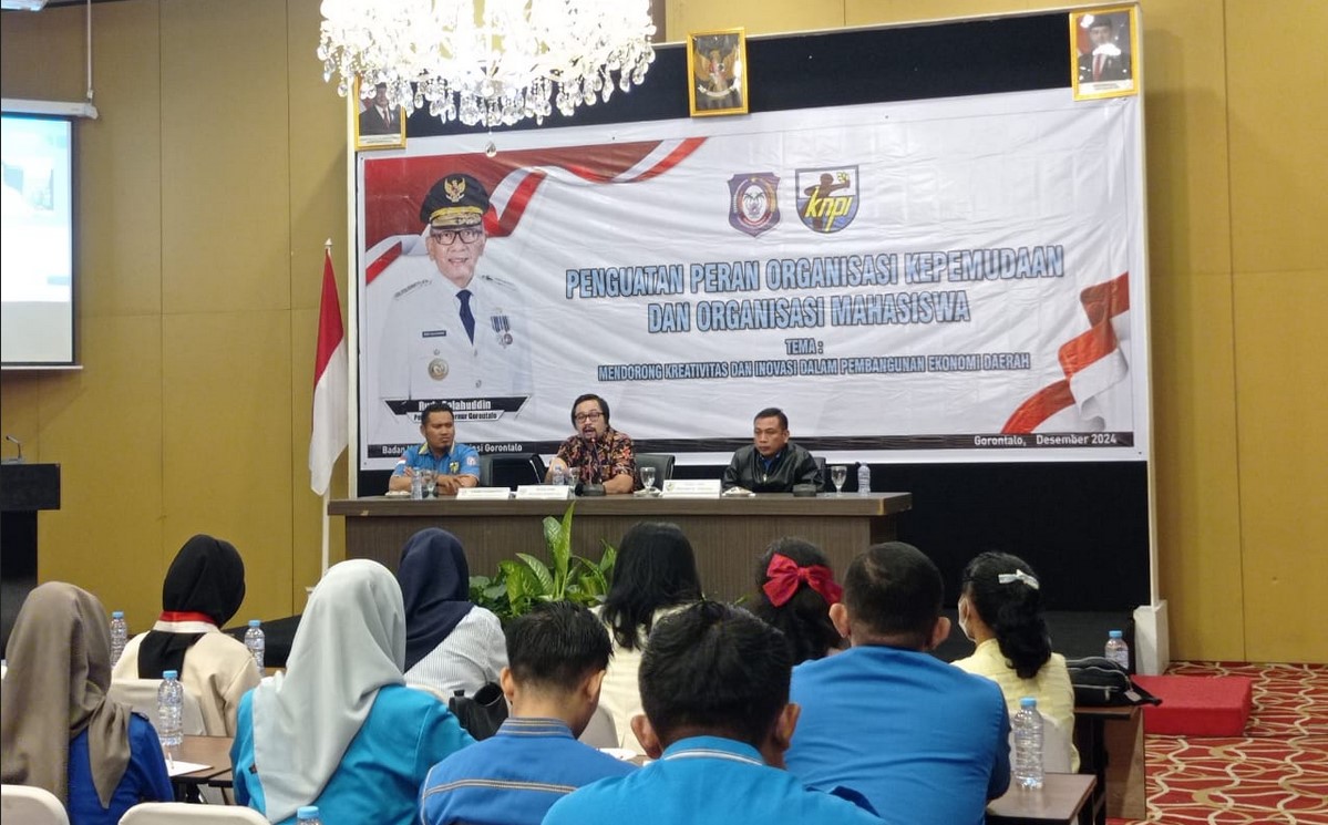 Sekretaris Komisi II DPRD Provinsi Gorontalo, Erwin Ismail, mengajak organisasi kepemudaan dan mahasiswa untuk mengambil peran strategis dalam mendorong pertumbuhan ekonomi di wilayah tersebut/Hibata.id