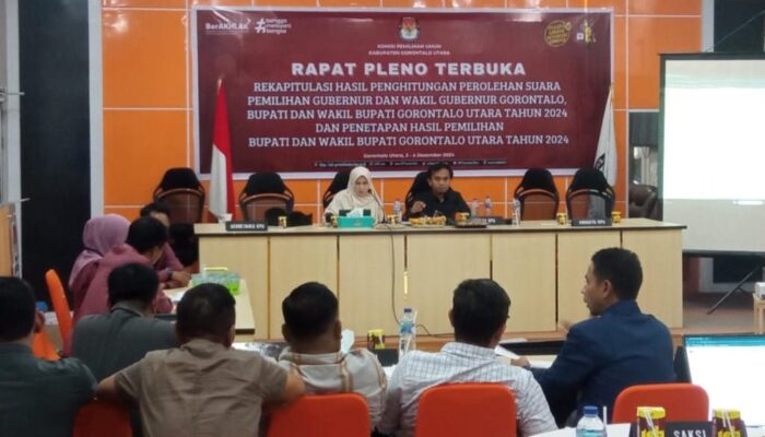 KPU Gorontalo Utara Gelar Pleno Rekapitulasi Suara Pilkada 2024