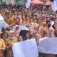 Ratusan aparat desa dari berbagai Kecamatan di Kabupaten Gorontalo memadati Kompleks Tower Pakaya (eks Menara Keagungan Limboto/Hibata.id