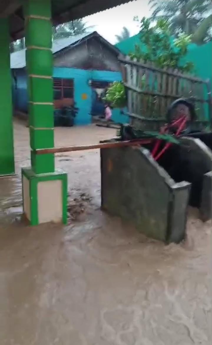 Hujan Deras Picu Banjir Lima Desa di Paguat, Warga Mulai Evakuasi Mandiri/Hibata.id