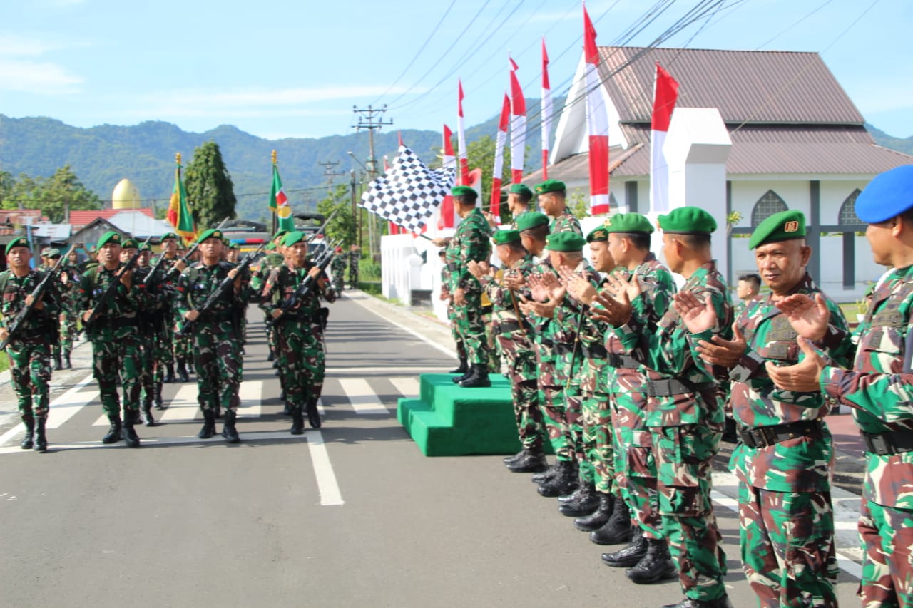 Korem 133 Gelar Peleton Beranting Yudha Wastu Pramuka Jaya Peringati Hari Juang Infanteri/Hibata.id