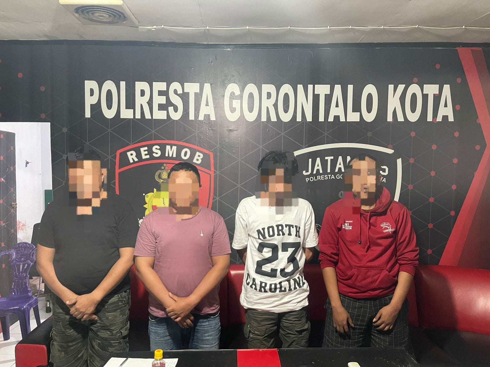 Empat Buronan Penggelapan Mobil Ditangkap di Kafe Kota Gorontalo/Hibata.id