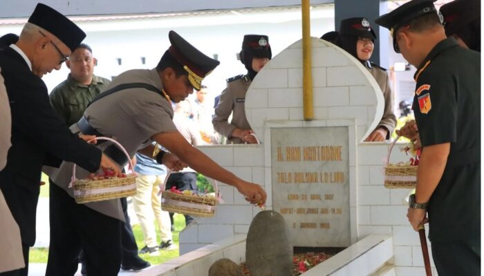 Wakapolda Gorontalo Pimpin Ziarah Peringatan Hari Patriotik ke-83