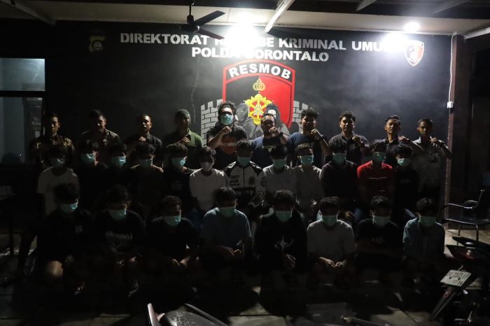 Polda Gorontalo berhasil mengamankan 20 orang terduga pelaku pencabulan terhadap seorang anak di bawah umur/Hibata.id