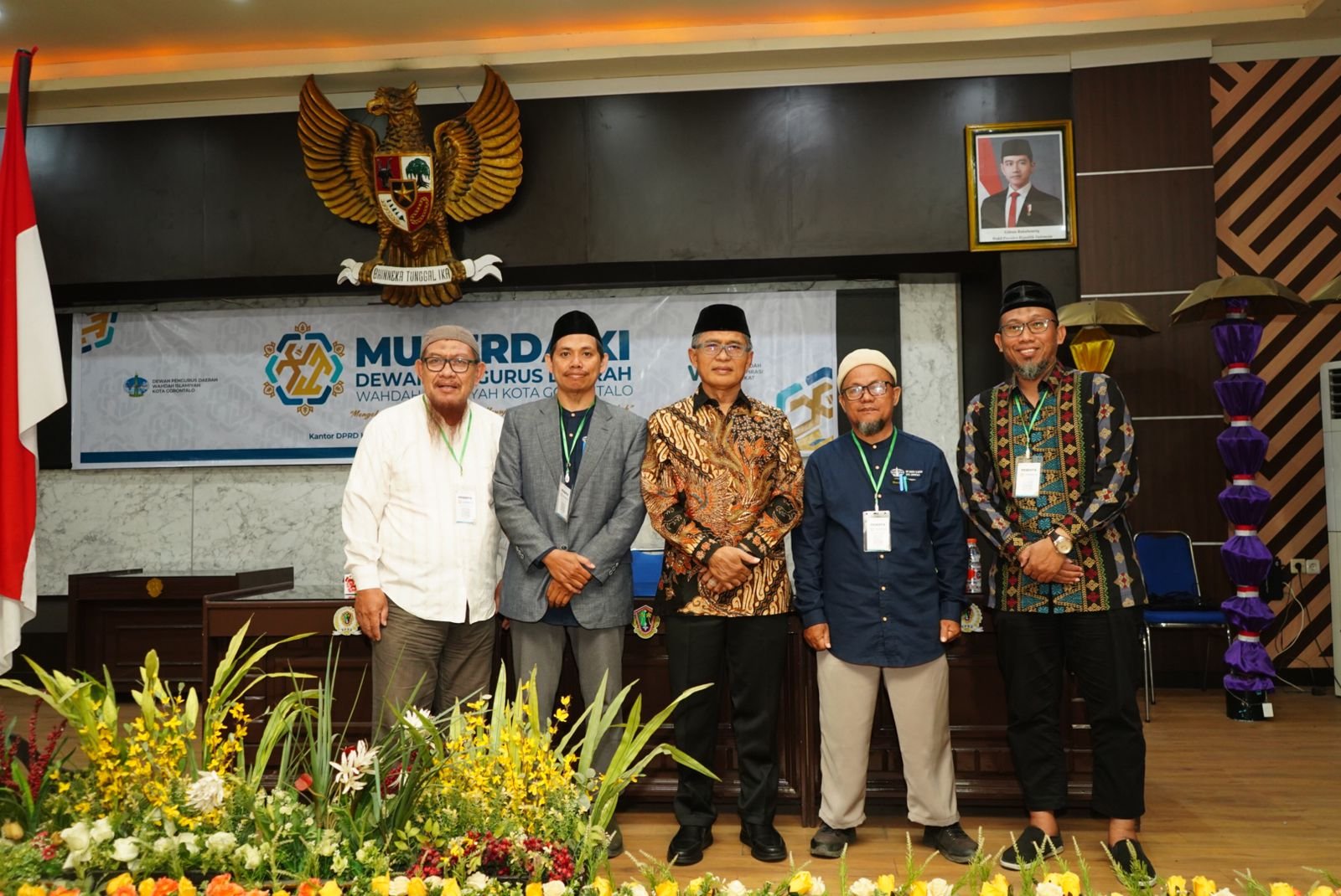 Penjabat (Pj) Wali Kota Gorontalo, Ismail Madjid saat menghadiri Musyawarah Kerja Daerah (Mukerda) Wahdah Islamiyah Gorontalo ke-XI tahun 2025, yang berlangsung pada Ahad (12/1/2025). (Foto: Humas Pemkot Gorontalo)