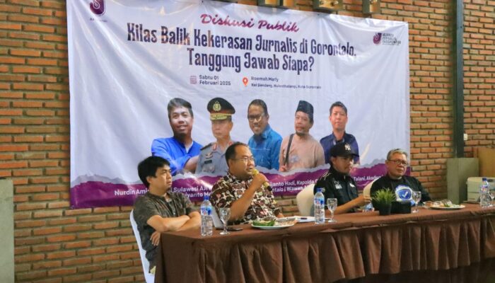Dirreskrimum Polda Gorontalo Hadiri Diskusi Publik Terkait Kekerasan Jurnalis