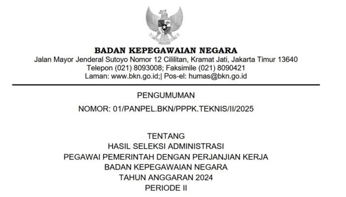 Hasil Seleksi ASN PPPK 2024 Tahap II, Berikut Daftar Nama yang Lulus