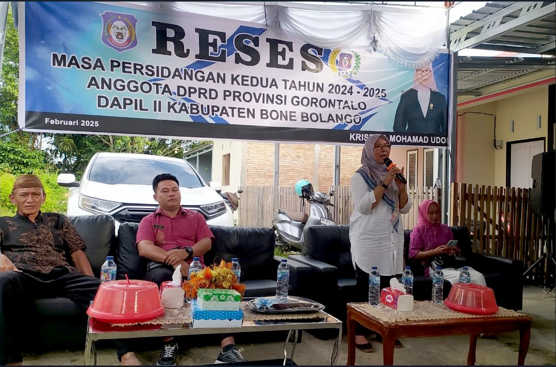 Anggota DPRD Provinsi Gorontalo, Femmy Udoki, menggelar reses di Kecamatan Suwawa/Hibata.id