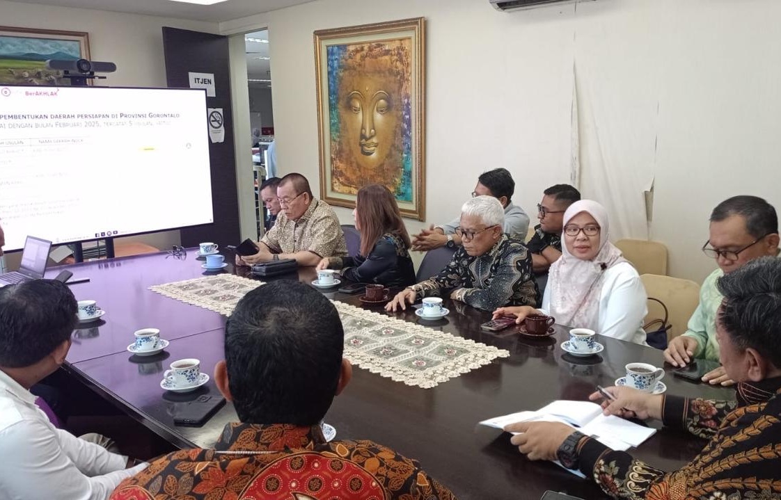 Komisi I DPRD Provinsi Gorontalo melakukan audiens langsung dengan Kementerian Dalam Negeri (Kemendagri) guna memperjuangkan pembentukan Daerah Otonomi Baru (DOB) Bone Pesisir/Hibata.id