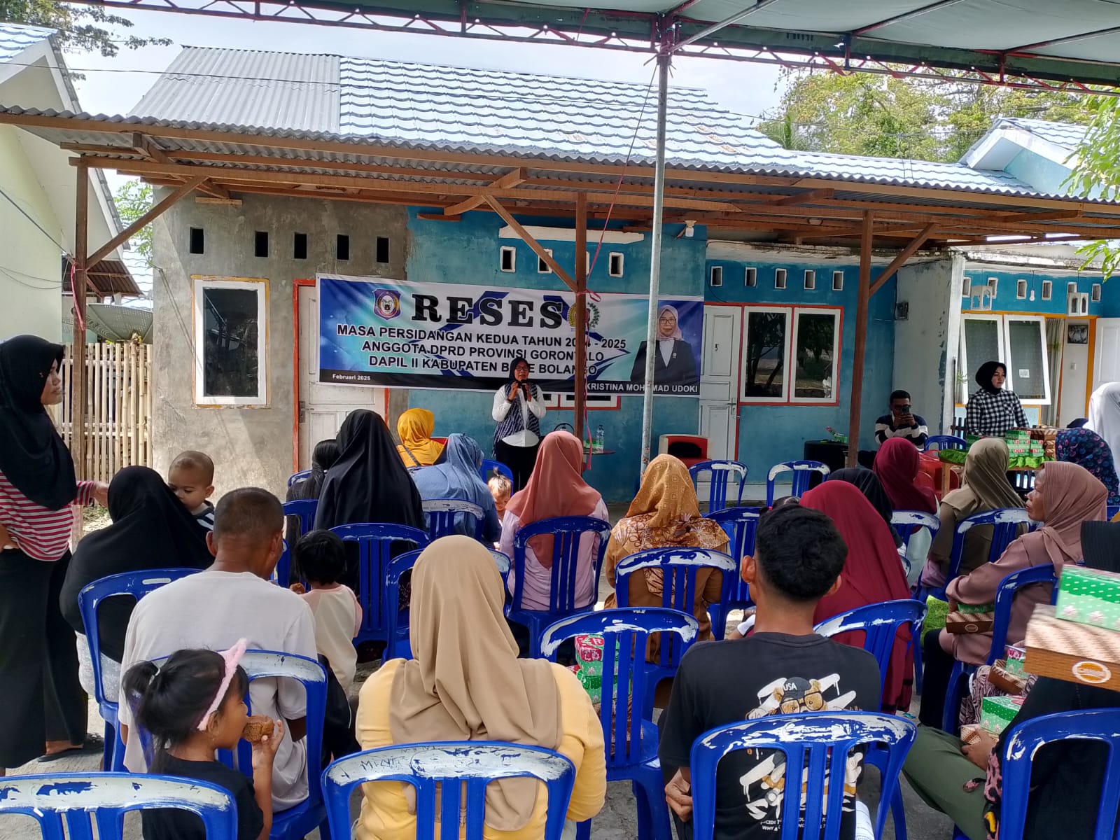 Anggota Komisi I DPRD Provinsi Gorontalo, Femmy Udoki, menggelar reses masa persidangan kedua tahun 2024-2025/Hibata.id