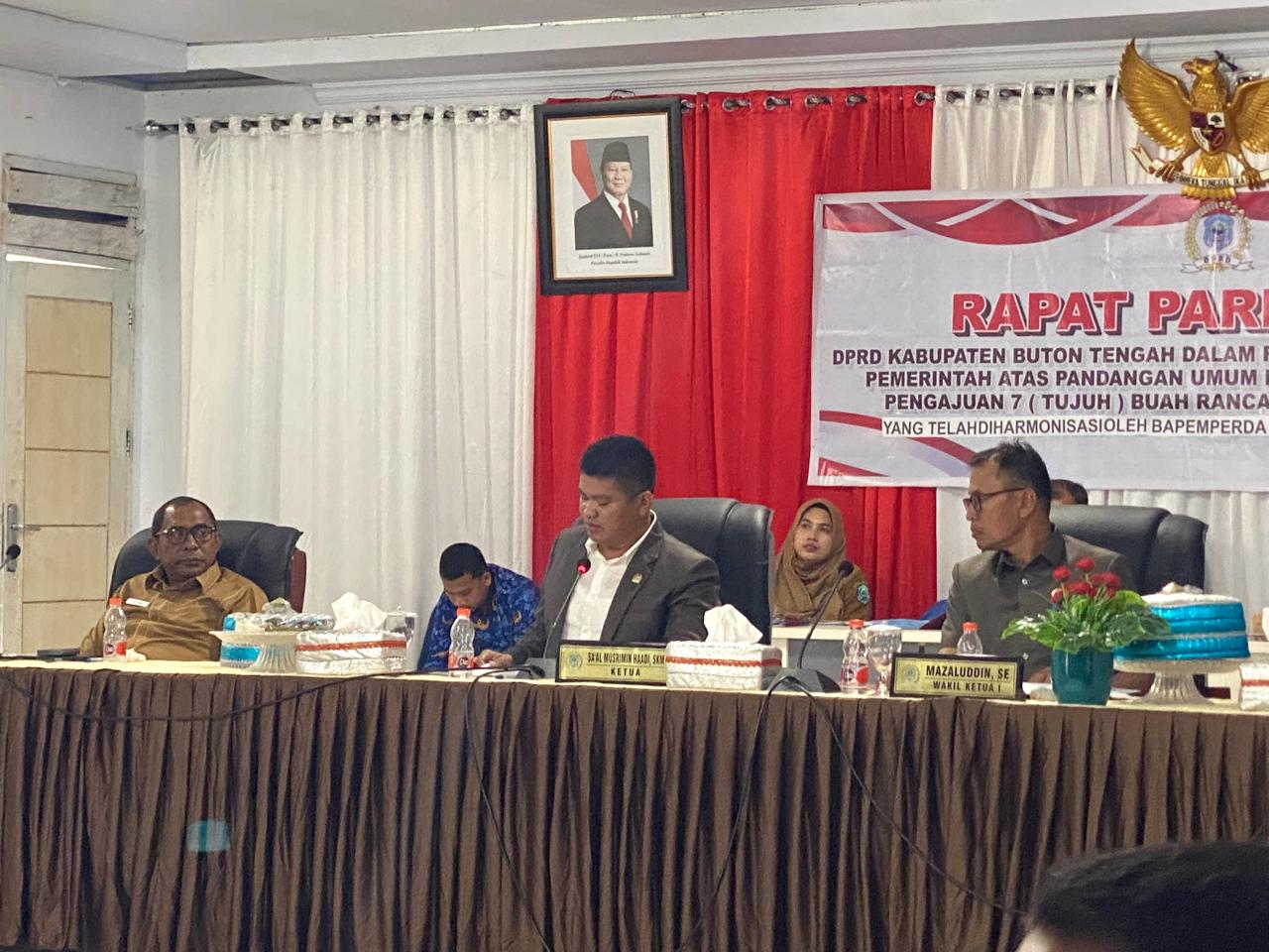 Dewan Perwakilan Rakyat Daerah (DPRD) Kabupaten Buton Tengah (Buteng) bersama pemerintah daerah menggelar rapat paripurna/Hibata.id