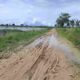 Proyek pembangunan jalan desa di Dusun Hiasan I, Desa Buntulia Barat. (Foto: Delri/Hibata.id)