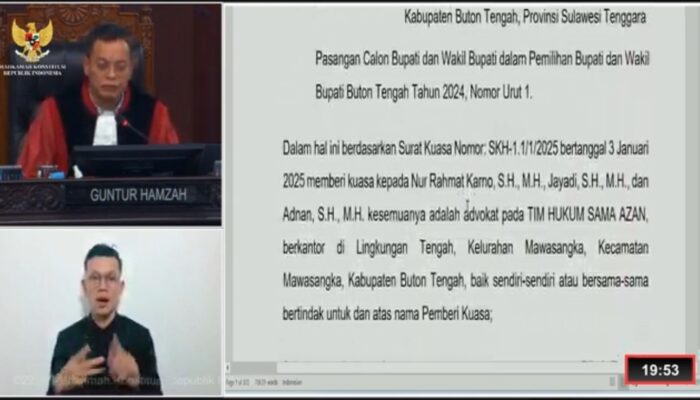 MK Tolak Gugatan Pilkada Buton Tengah, Azhari-Adam Basan Jadi Pemenang