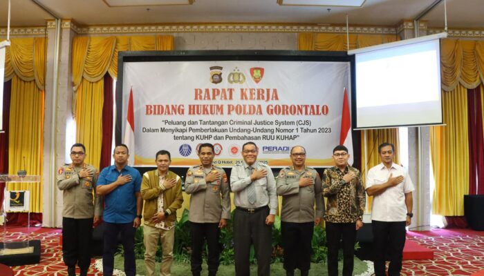 Wakapolda Gorontalo Buka Raker Bidkum 2025, Tantangan Pemberlakuan KUHP Baru