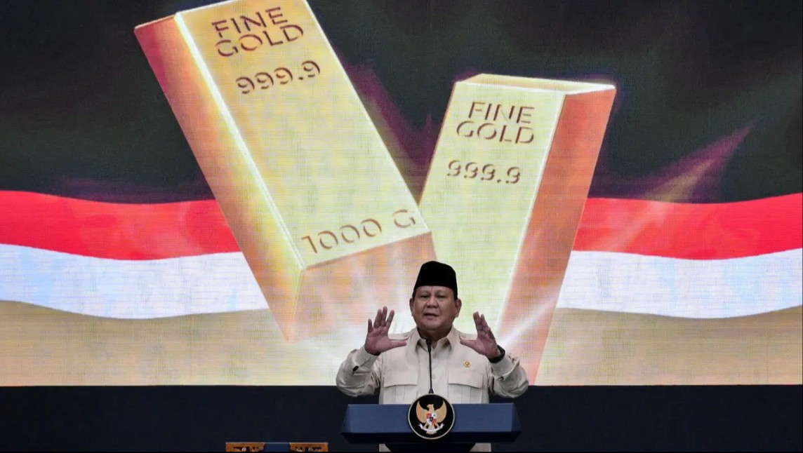 Presiden Prabowo Subianto luncurkan Bank emas atau bullion bank/Liputan6.com/Hibata.id