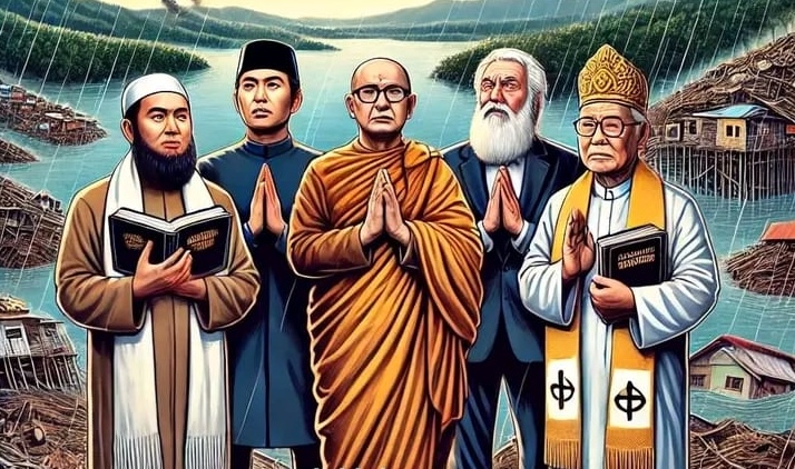 Ilustrasi sejumlah pemangku agama.