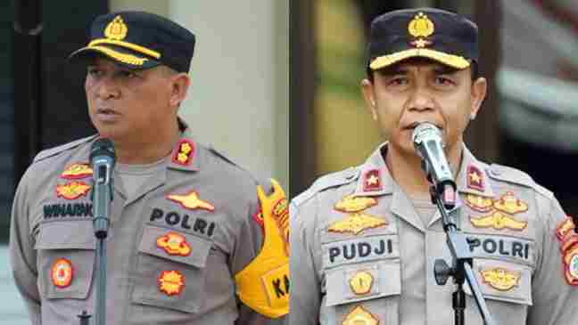 Kapolres Pohuwato, AKBP Winarno dan Kapolda Gorontalo Irjen Pol. Pudji Prasetijanto Hadi