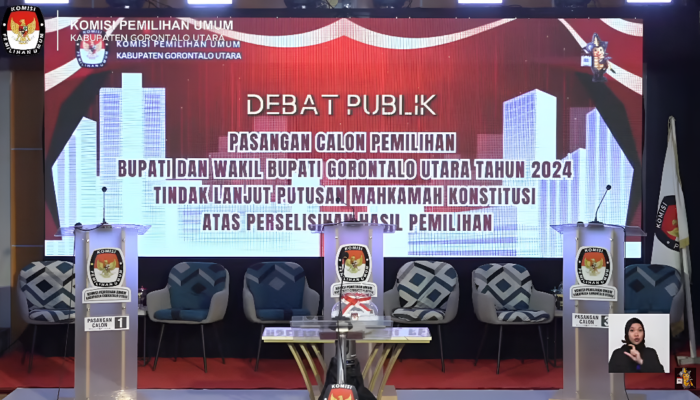 Podium Kosong di Debat Ulang Pilkada Gorontalo Utara, Begini kata KPU