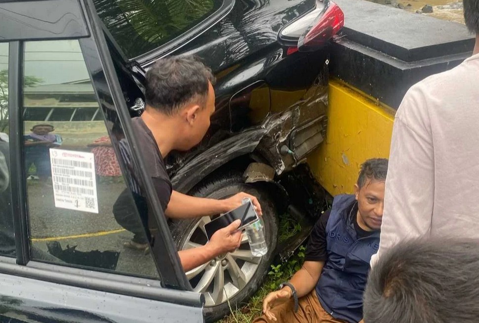 Idris Usuli, mengalami kecelakaan tunggal di wilayah Kecamatan Anggrek. Foto: istimewa