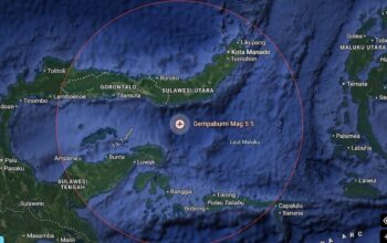 Gempa Magnitudo 5,5 Guncang Bolaang Mongondow Selatan, Terasa hingga Gorontalo