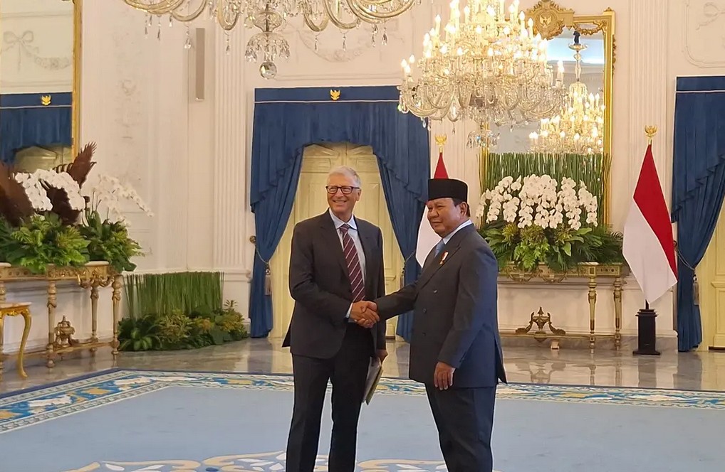 Presiden RI Prabowo Subianto menerima kunjungan tokoh filantropi dunia sekaligus pendiri Gates Foundation, Bill Gates, di Istana Merdeka, Jakarta, Rabu (7/5/2025). (Lizsa Egeham)/Hibata.id