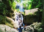 Air Terjun Botuwombato di Gorontalo Utara menyimpan keindahan alam yang masih alami dan kisah legenda raja masa lampau/Hibata.id