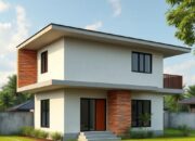 Desain Rumah Tumbuh 2 Lantai Sederhana (Ilustrasi AI