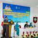 Bupati Buton Tengah Dr. Azhari saat mengukuhkan Pengurus TP-PKK masa bakti 2025–2030 di Aula Pancana, Kamis (1/5/2025)./Hibata.id