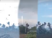 Tangkapan layar Detik-Detik Puting Beliung Sapu Komplek Universitas Muhammadiyah Gorontalo/Hibata.id