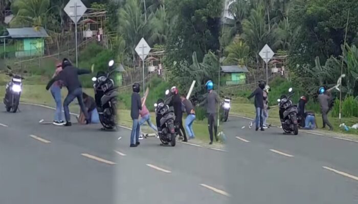 Viral!, Seorang Pria Dihajar Sekelompok OTK di Jalan GORR
