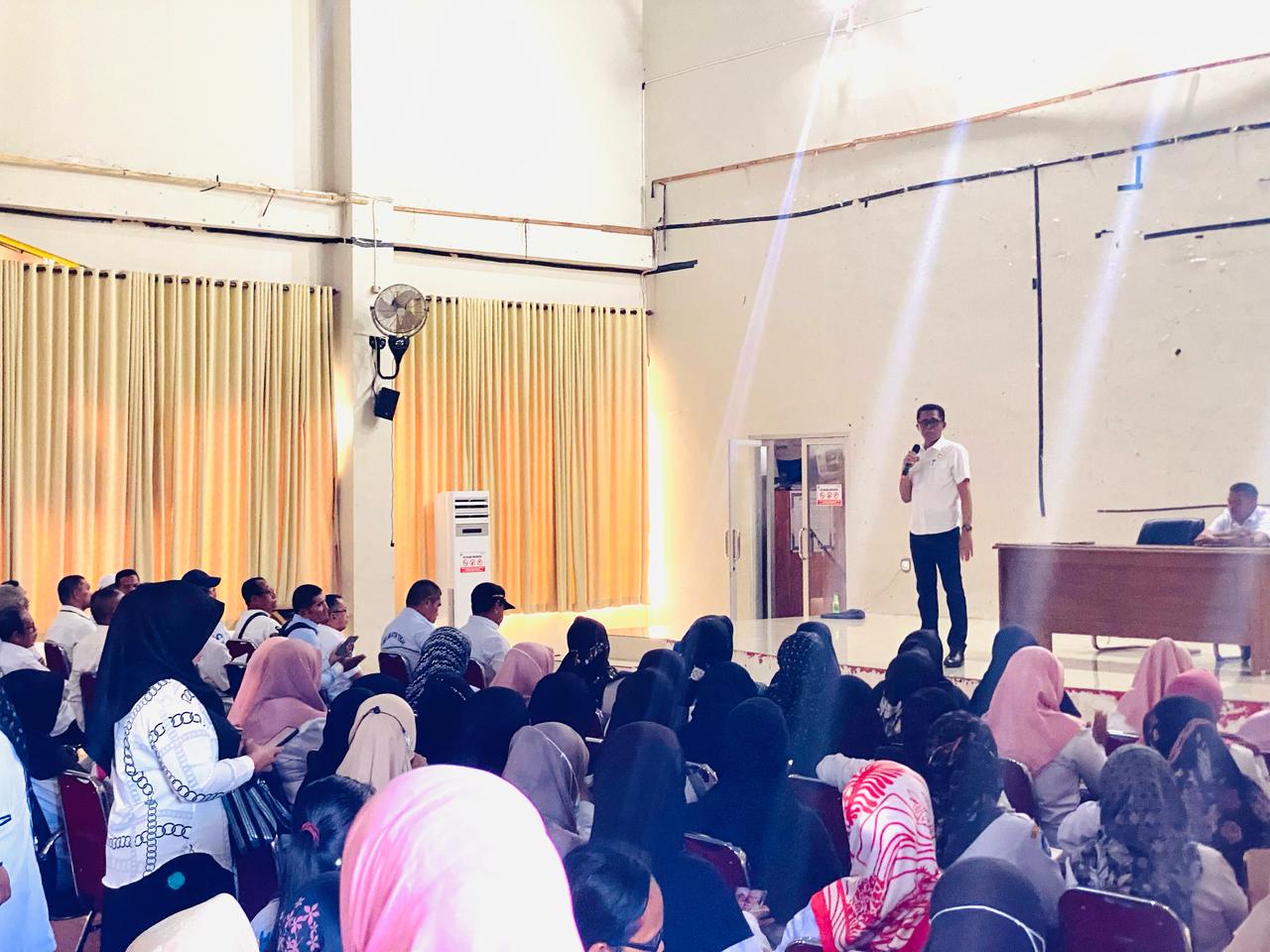 inas Pendidikan dan Kebudayaan (PK) menggelar sosialisasi Peraturan Pemerintah Nomor 94 Tahun 2021 tentang Disiplin Pegawai Negeri Sipil (PNS) kepada seluruh kepala sekolah/Hibata.id