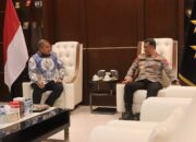 Kepala Kepolisian Daerah Gorontalo, Irjen Pol. Drs. R. Eko Wahyu Prasetyo, S.H., menerima kunjungan audiensi dari Rektor Universitas Negeri Gorontalo (UNG), Prof. Dr. Ir. Eduardo Wolok. Foto: Humas Polda/Hibata.id