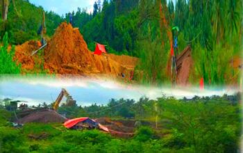 Aktivitas pertambangan emas tanpa izin (PETI) di Desa Balayo, Kecamatan Patilanggio, Kabupaten Pohuwato. (Foto: Dok. Hibata.id)