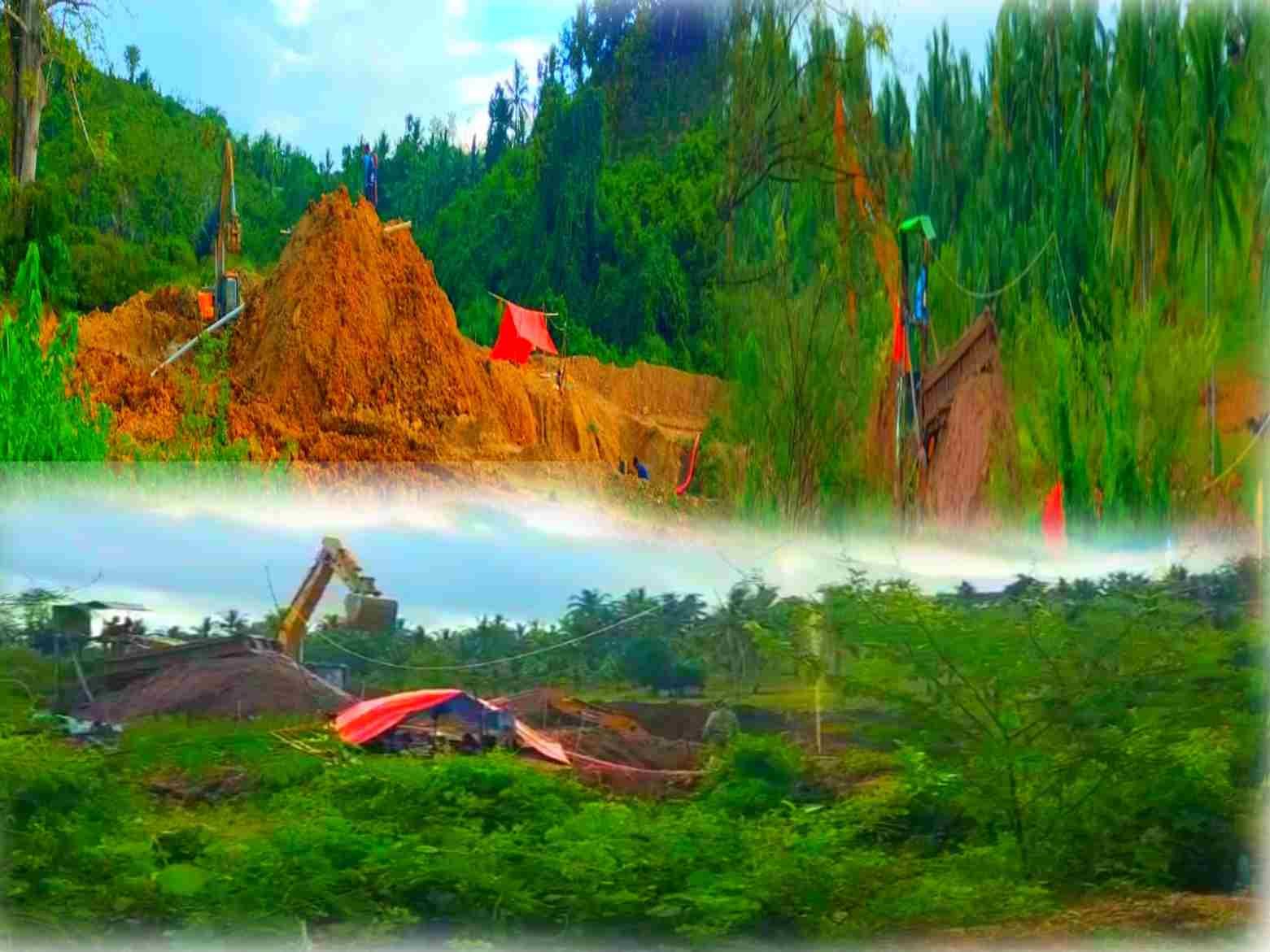 Aktivitas pertambangan emas tanpa izin (PETI) di Desa Balayo, Kecamatan Patilanggio, Kabupaten Pohuwato. (Foto: Dok. Hibata.id)