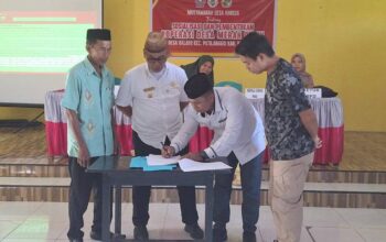 Pemerintah Desa Balayo, Kecamatan Patilanggio saat menggelar musyawarah khusus pembentukan koperasi pada Rabu (27/5/2025). (Foto: Dok. Istw Hibata.id)