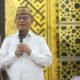 Bupati Ismet Mile saat menghadiri dan memberikan sambutan pada kegiatan Doa Akhir dan Awal Tahun Baru Islam 1 Muharram 1447 Hijriyah, di Masjid Agung Al-Marhamah Suwawa, Kamis (26/5/2026). (F.Yudi)/Hibata.id