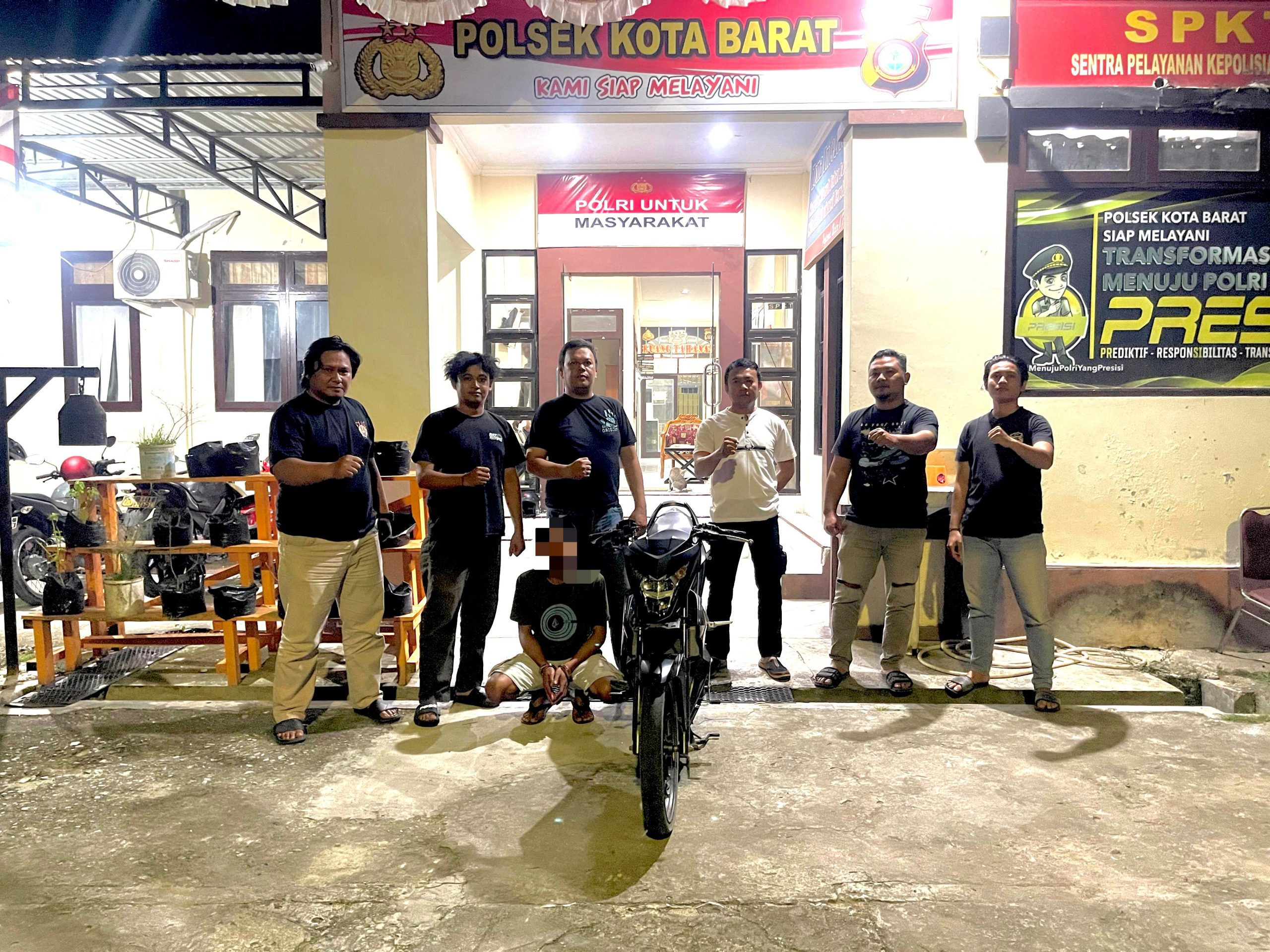 Satreskrim Polresta Gorontalo Kota dan Polsek Kota Barat Ungkap Pelaku Curanmor/Humas/Hibata.id