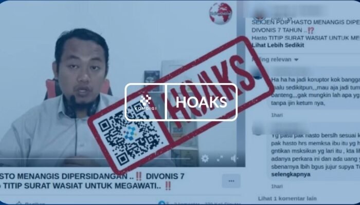 Cek Fakta: Hasto Kristiyanto Divonis 7 Tahun Penjara adalah Hoaks