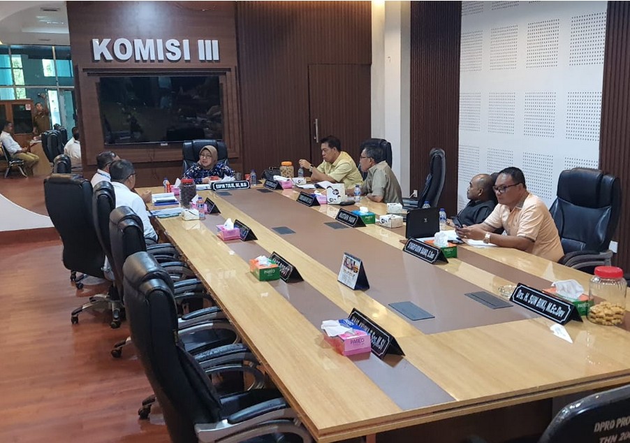 Komisi III DPRD Provinsi Gorontalo menggelar pertemuan dengan PT Pelindo/Hibata.id