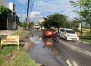 Kondisi kerusakan di ruas jalan Piola Isa, Kelurahan Wongkaditi, Kecamatan Kota Utara, Kota Gorontalo yang dekat dengan Rumah Pribadi Gubernur Gorontalo/Foto: Hibata.id