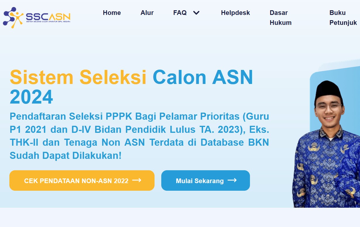 Tangkapan Layar website sscasn.bkn.go.id/Hibata.id