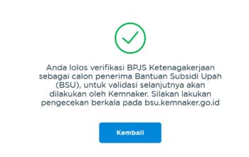 verifikasi dan validasi data 17,3 juta calon penerima masih berlangsung bersama BPJS Ketenagakerjaan/Hibata.id