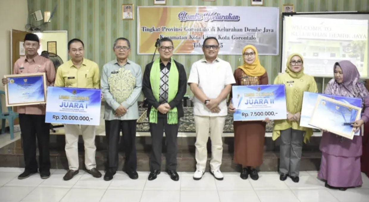 Wakil Wali Kota Gorontalo, Indra Gobel saat saat menghadiri kegiatan penilaian Lomba Kelurahan Tingkat Provinsi Gorontalo di Kelurahan Dembe Jaya, Kamis (12/6/2025). (Foto: Humas Pemkot Gorontalo)