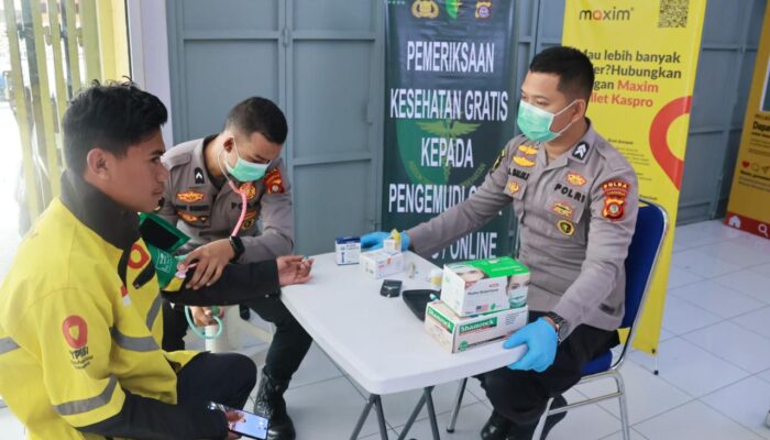 Ratusan Ojol Serbu Layanan Kesehatan Gratis Biddokkes Polda Gorontalo